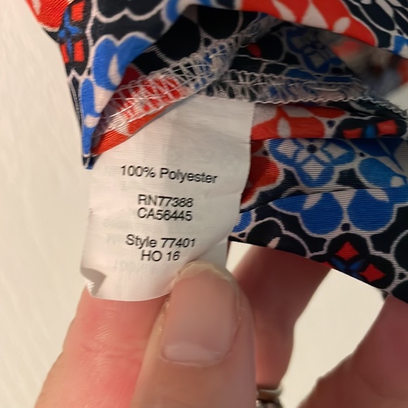 J. Crew Red and Blue Flower Patterned Top - Picture 7 of 7